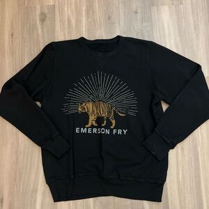 Emerson Frye black tiger sweatshirt S small
